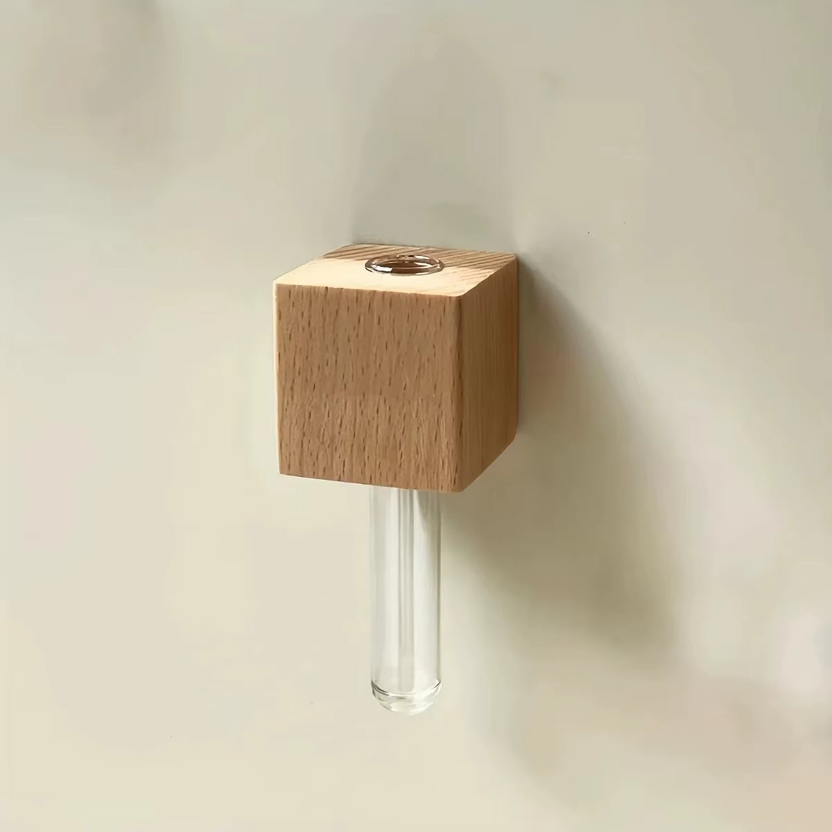 New Solid Wood Magnetic Vase for Refrigerator Decoration Stylish French Design Refrigerator Magnet Fresh Flowers Home Decoration