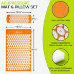 Acupressure Mat and Pillow Set for Back/Neck Pain Relief and Muscle Relaxation